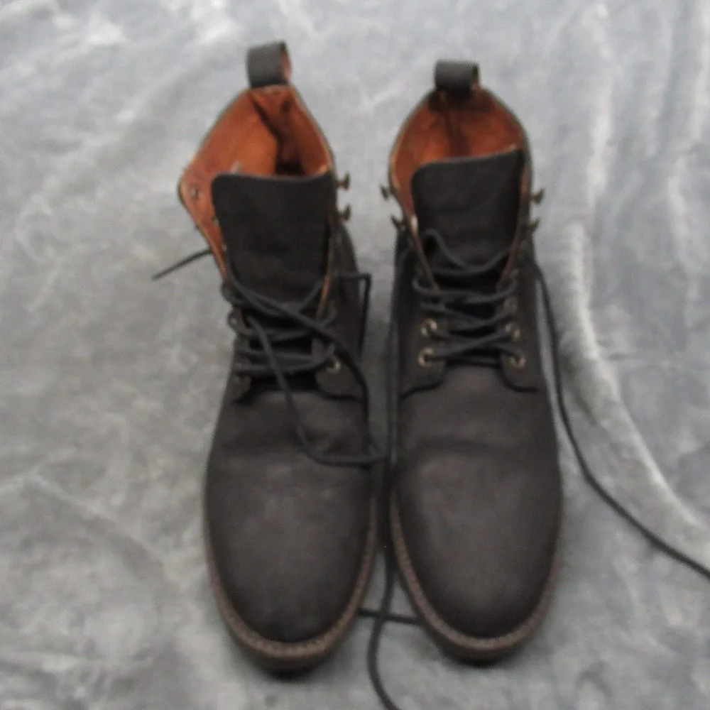Patina Portland Boots Men Black Suede Lace Up Ankle Handmade Mexico Shoes Casual